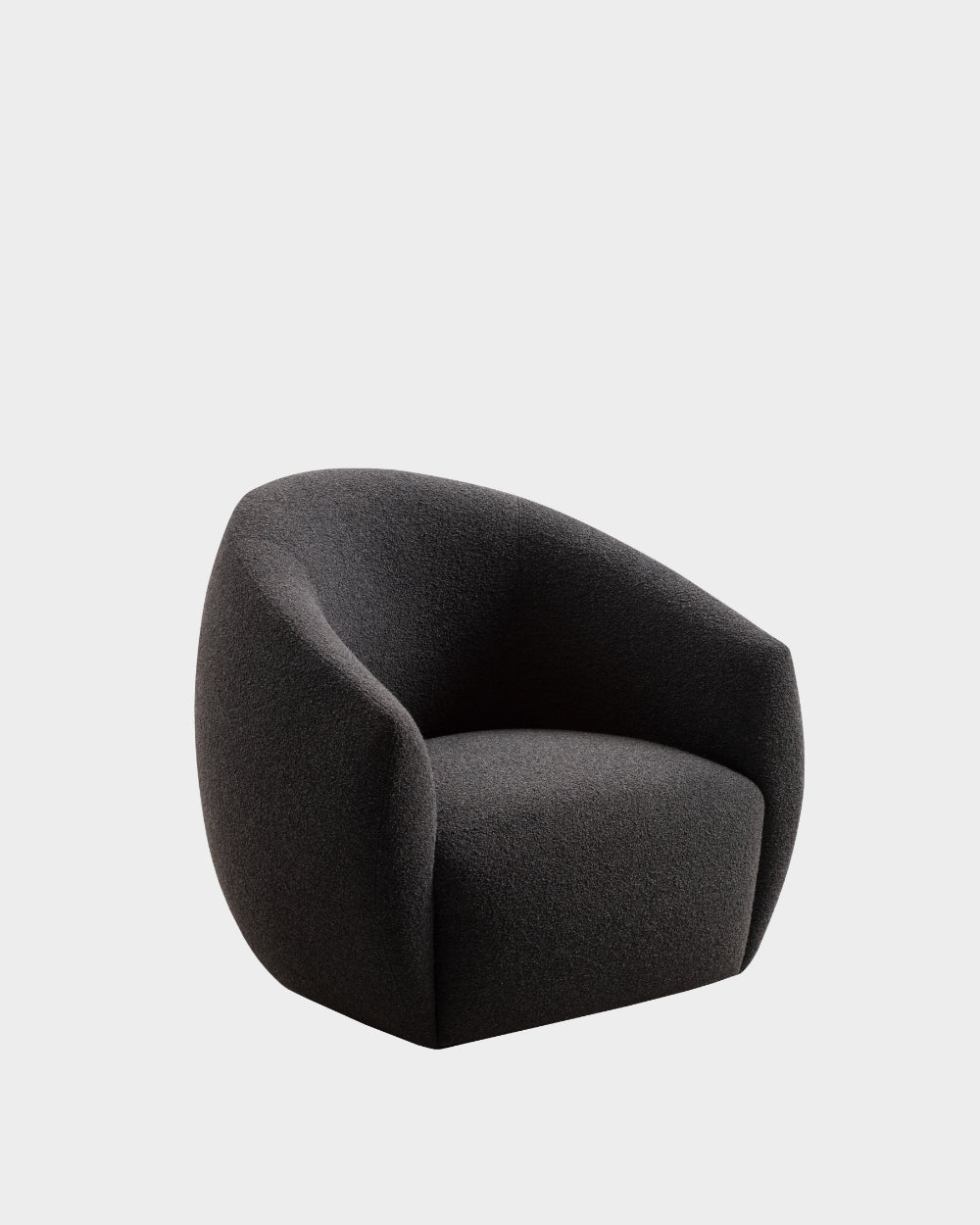 Lobby Lounge Chair - Charcoal Boucle-Cuddle 08