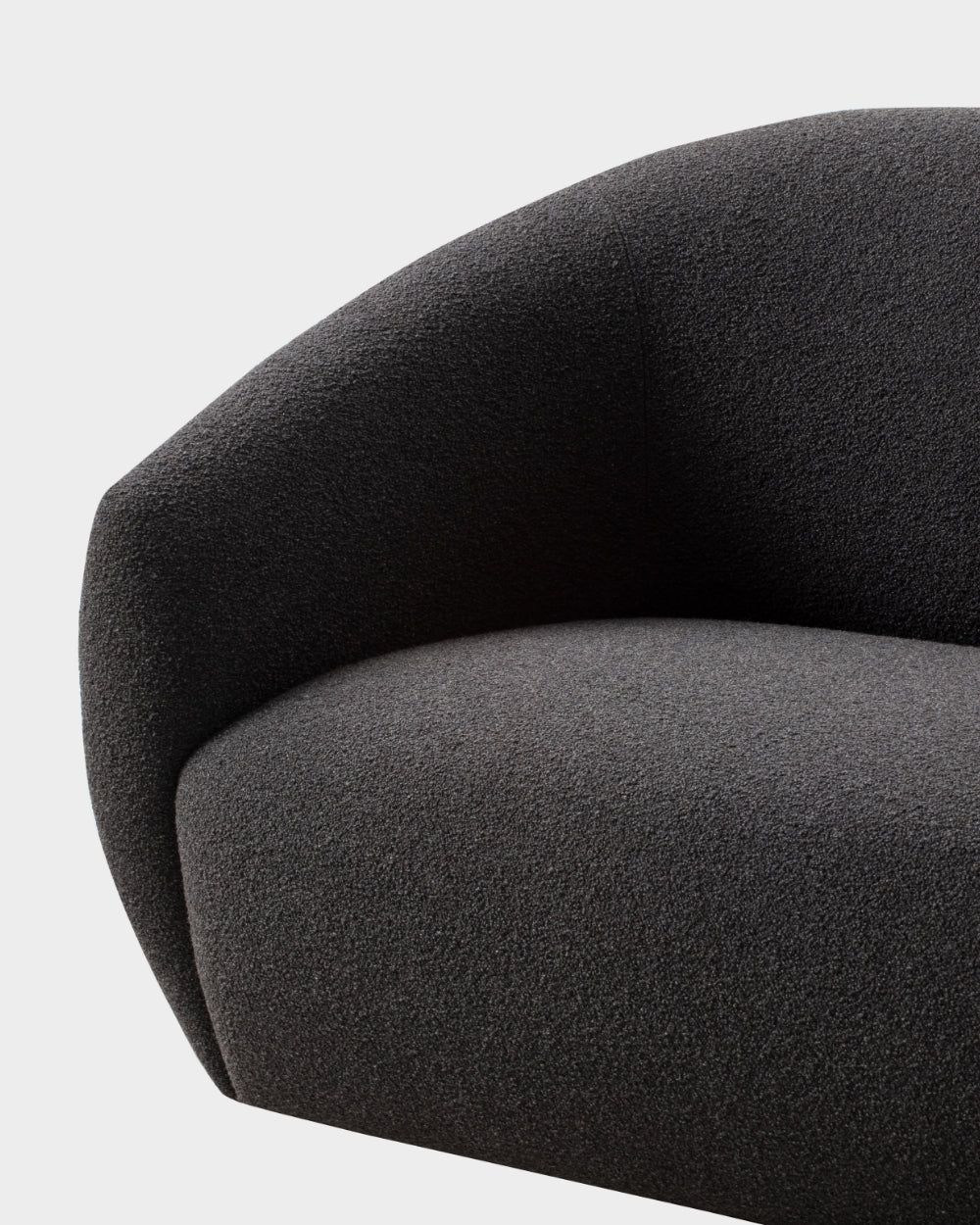Lobby 2 Seater Sofa - Charcoal Boucle-Cuddle 08