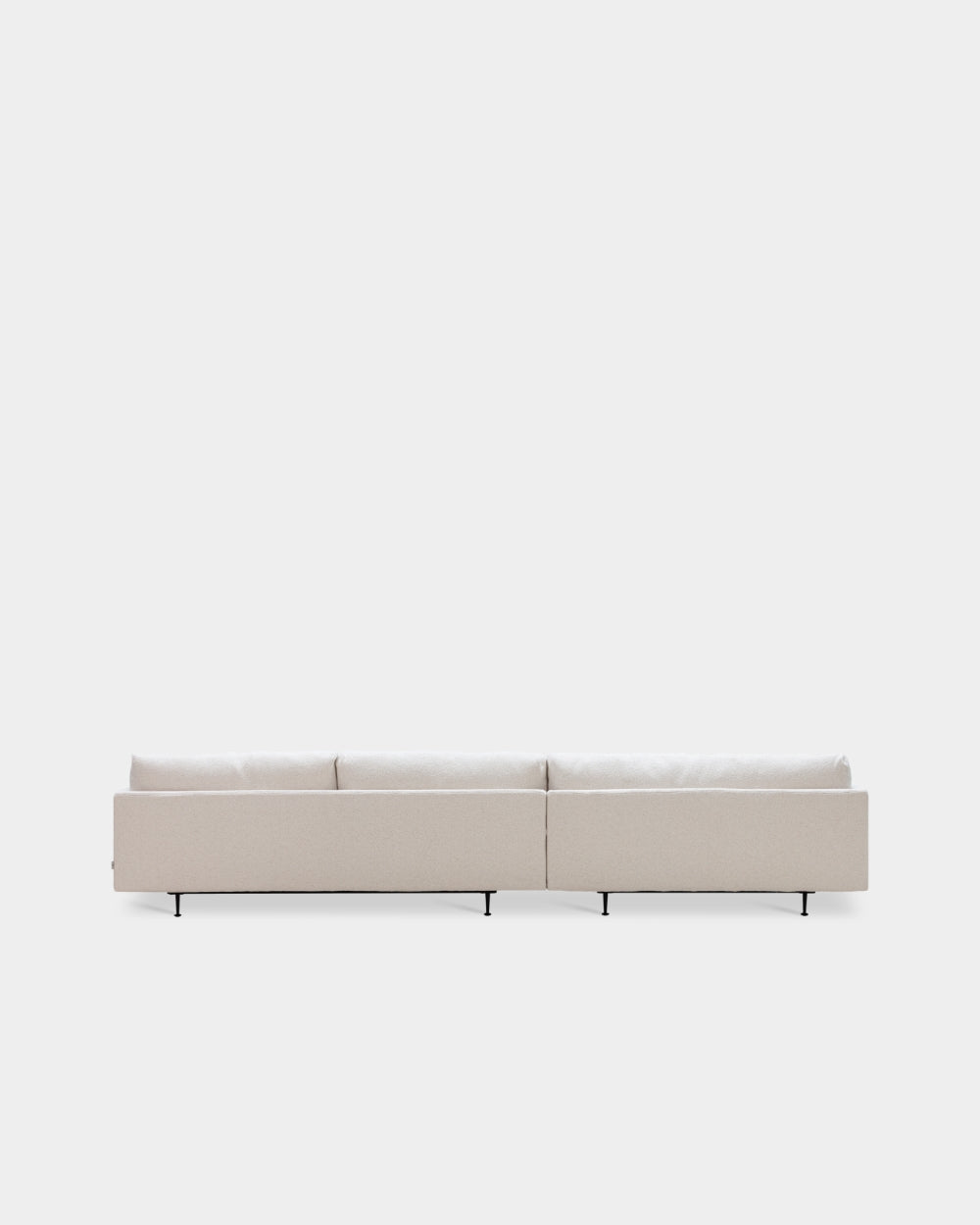 Maho V6 L Shape Sofa - Left Facing Chaise - White Boucle-Cuddle 02