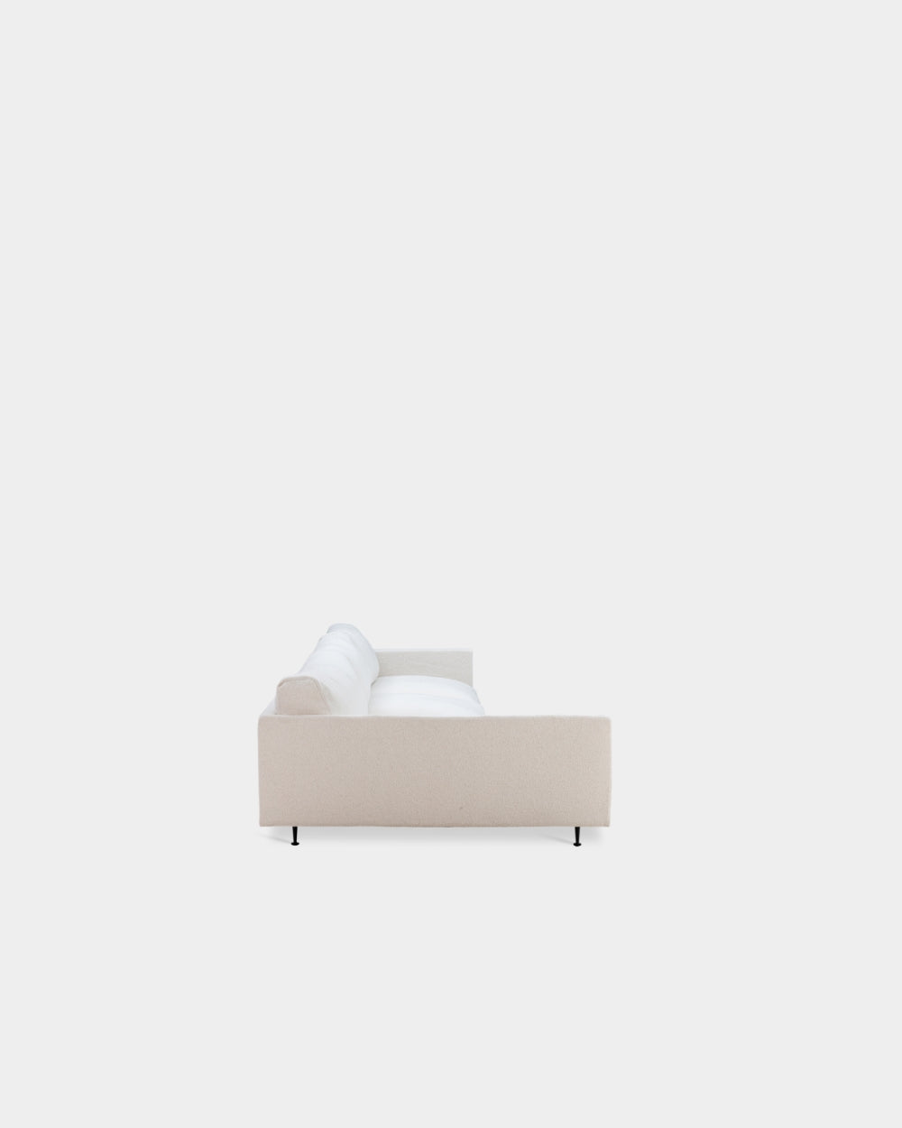 Maho V6 L Shape Sofa - Left Facing Chaise - White Boucle-Cuddle 02