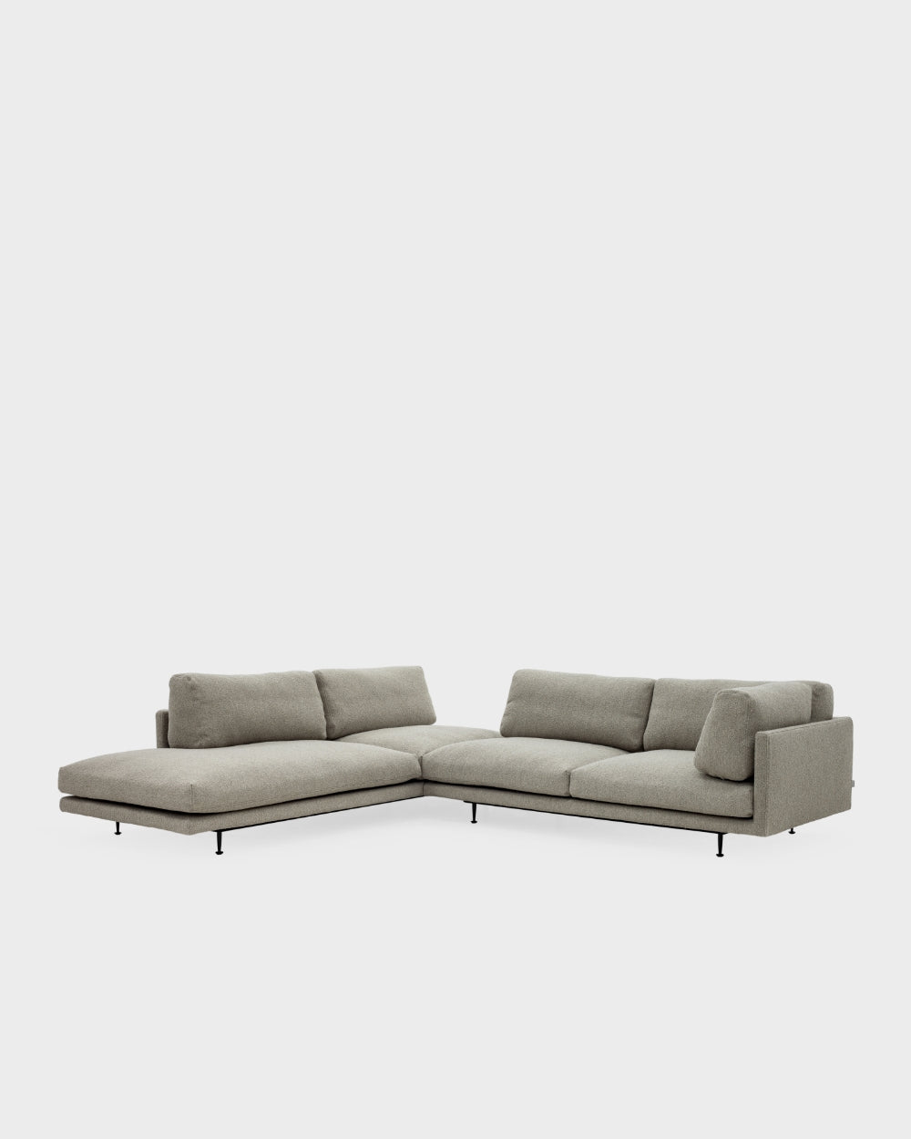 Maho V2 L Shape Sofa - Light Brown Boucle-Cuddle 04