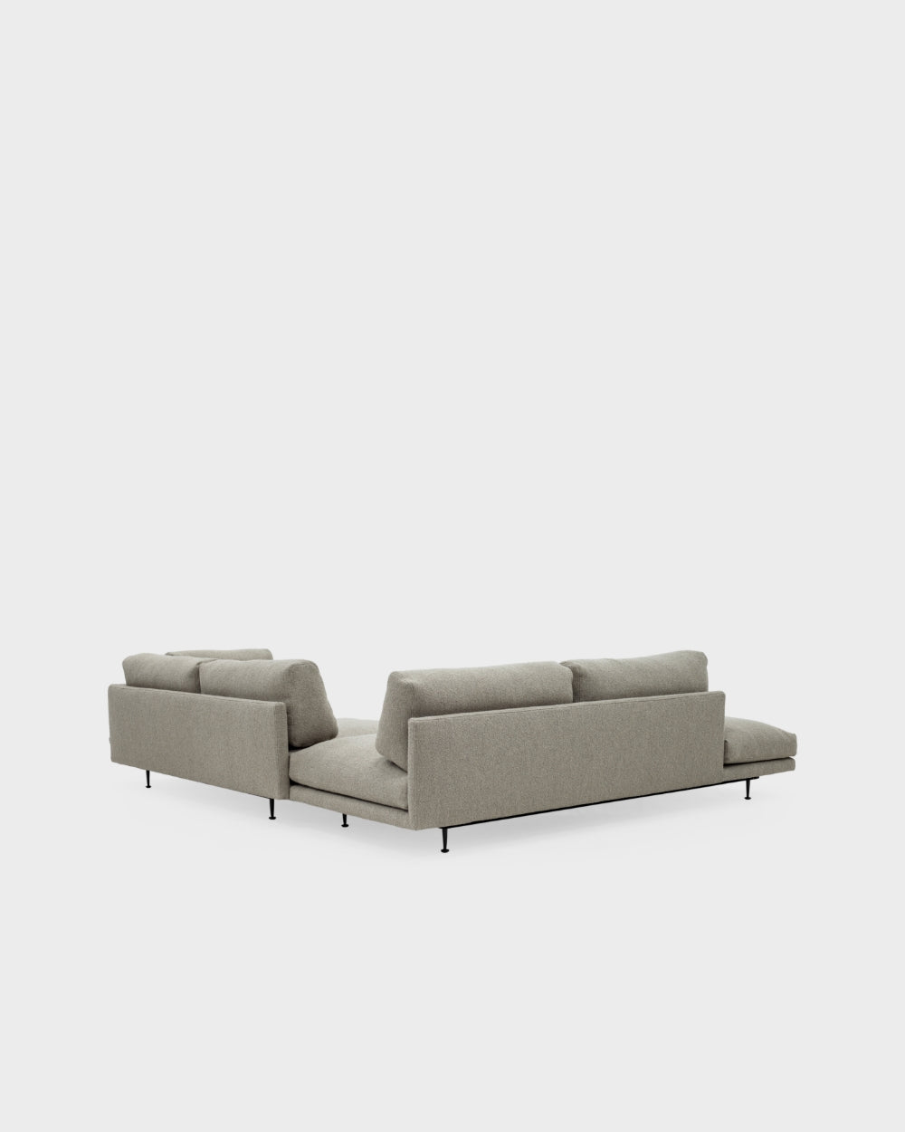 Maho V2 L Shape Sofa - Light Brown Boucle-Cuddle 04