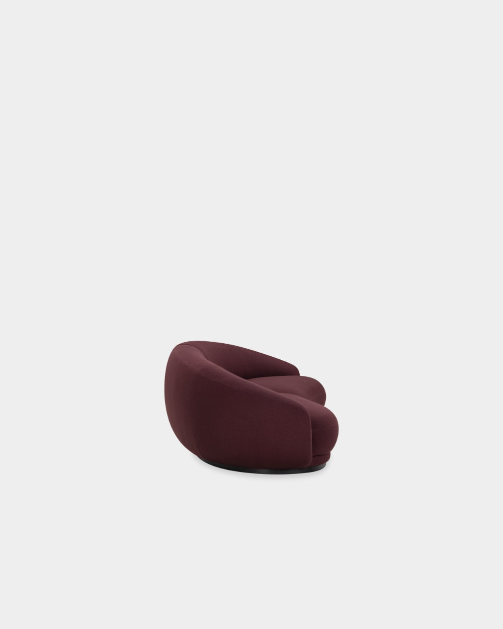 Montholon Curved 3 Seater Sofa - Dark Plum-Vidar 0693
