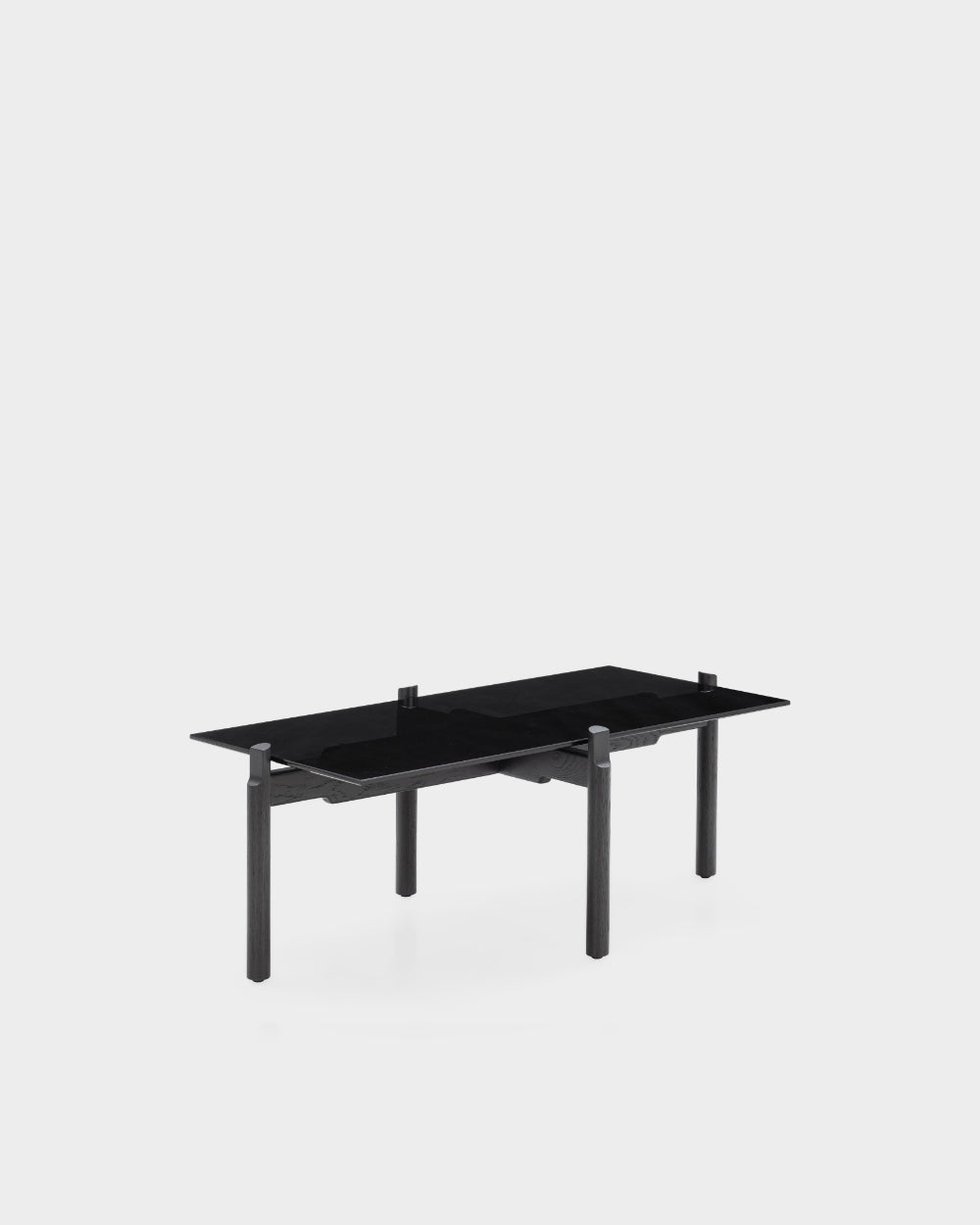 Notch Rectangular Coffee Table - Medium - Black