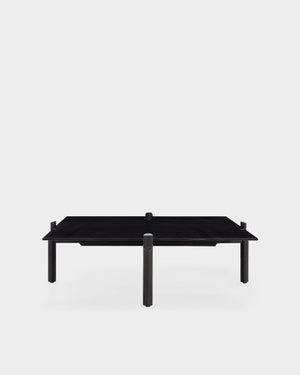 Notch Rectangular Coffee Table - Medium - Black