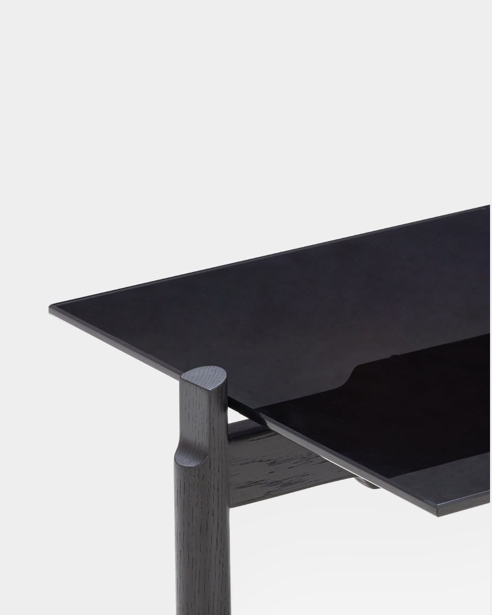 Notch Rectangular Coffee Table - Medium - Black