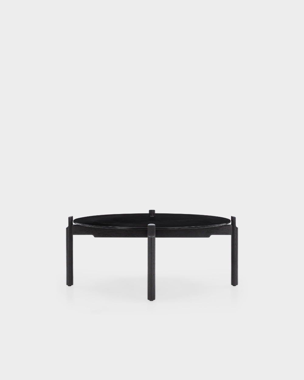 Notch Round Coffee Table - Medium - Black