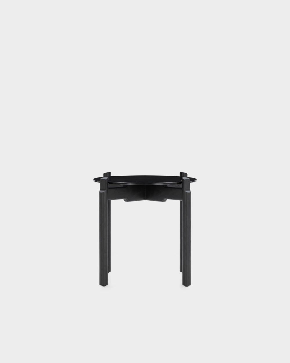 Notch Round Side Table - Small - Black