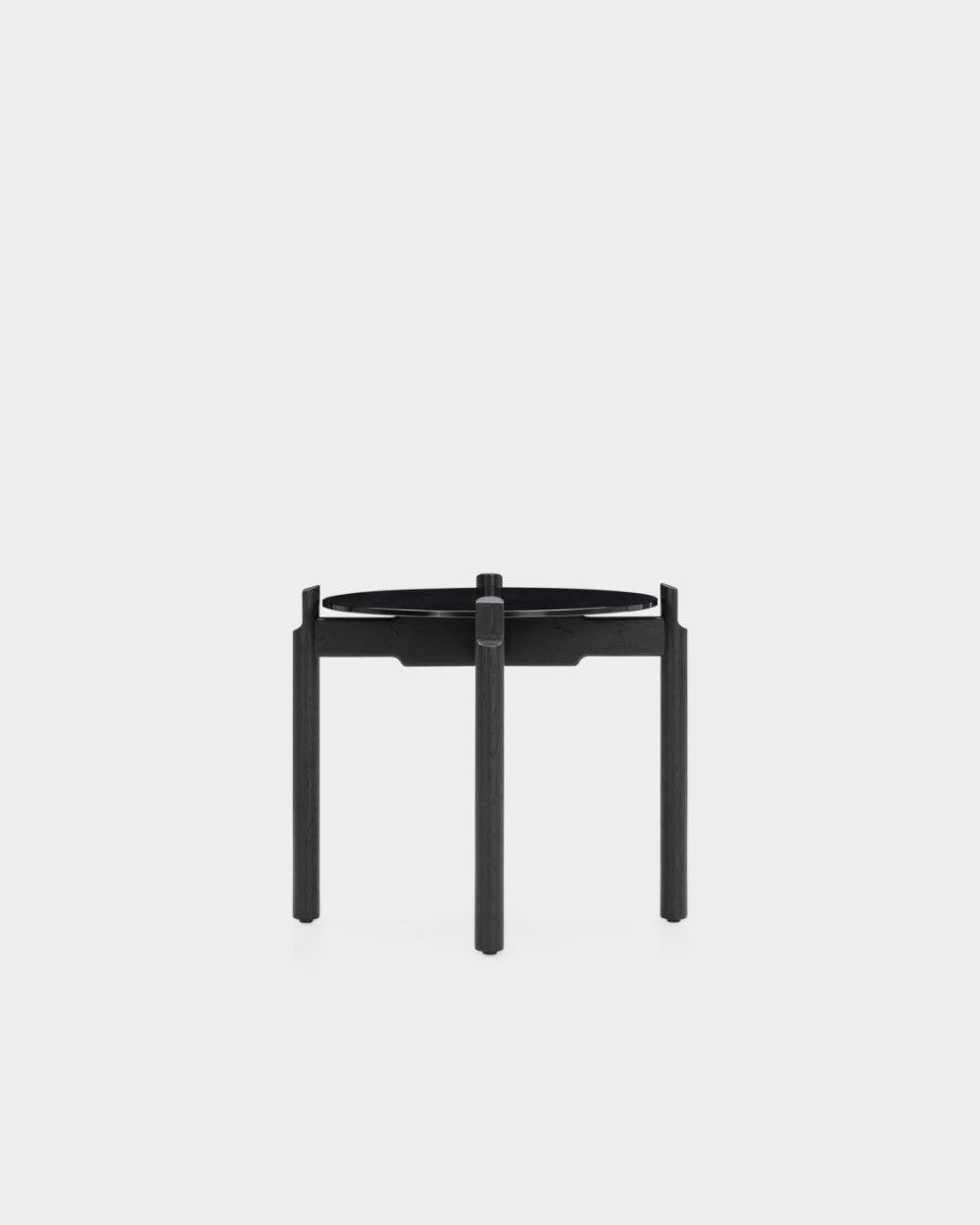 Notch Round Side Table - Small - Black