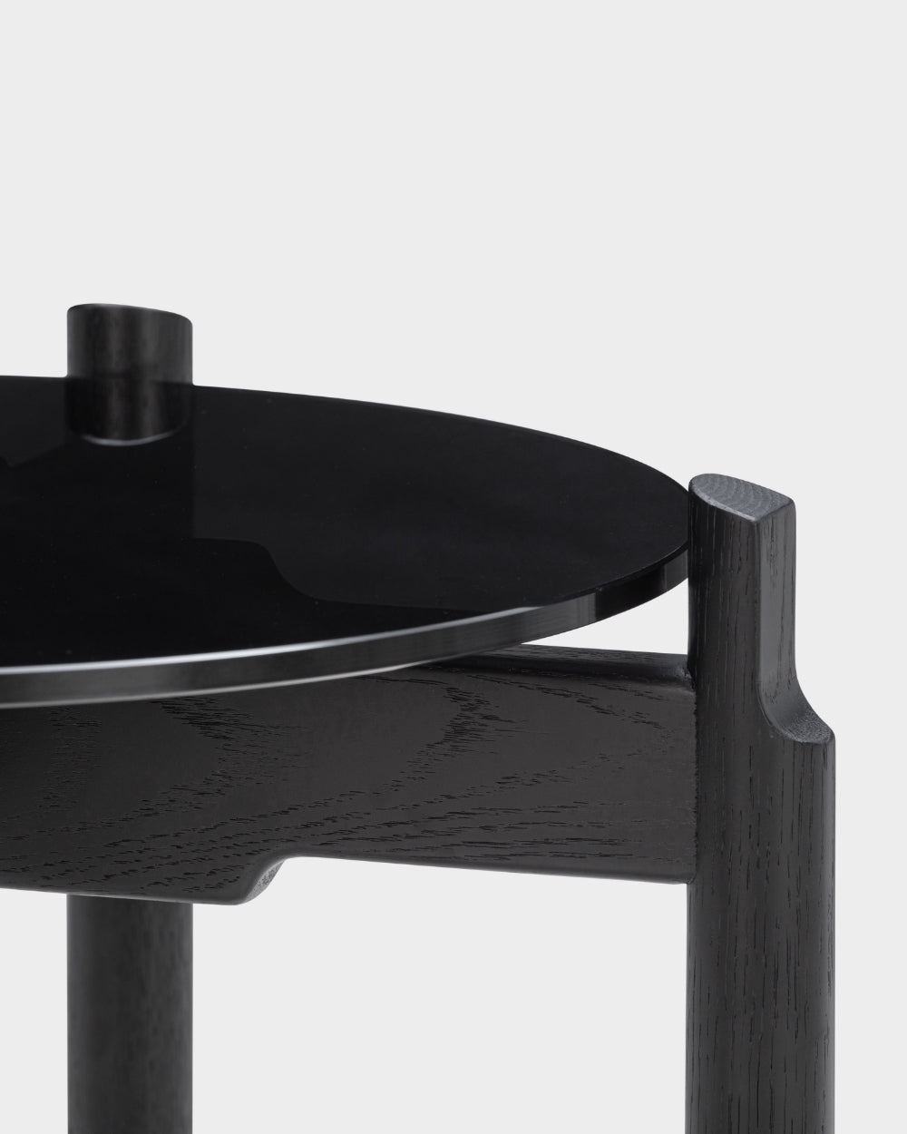 Notch Round Side Table - Small - Black