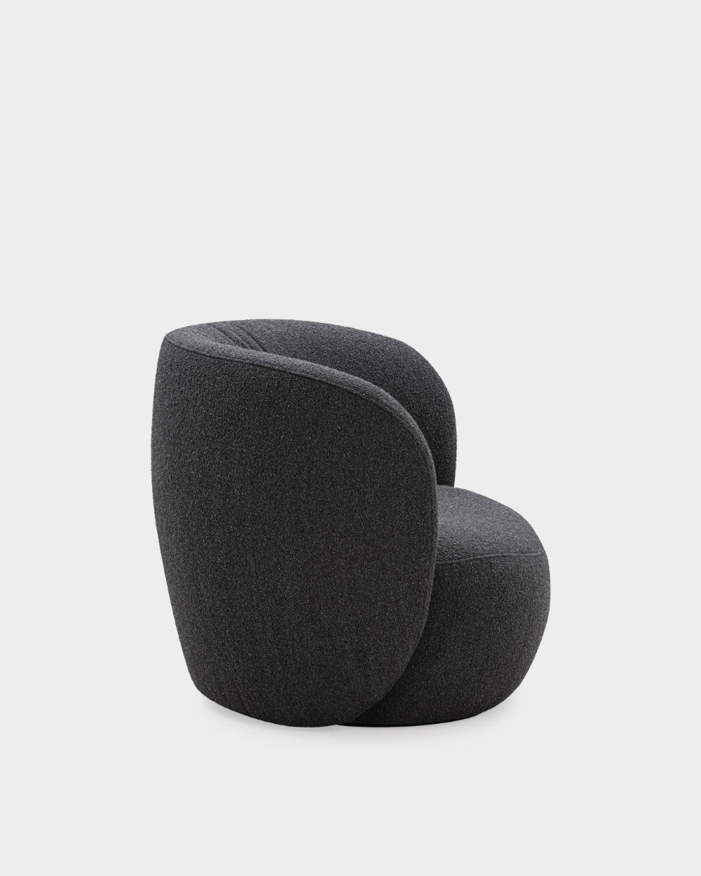 Ovata Large Lounge Chair - Charcoal Boucle-Cuddle 08
