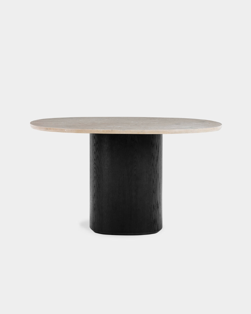 Ovata Dining Table - Black - Jura Grey Limestone