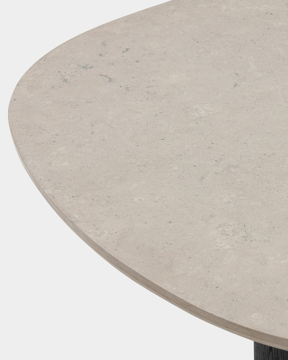 Ovata Dining Table - Black - Jura Grey Limestone
