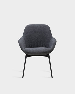 Sinum Dining Chair - Tweed Dark Grey-Coast 10