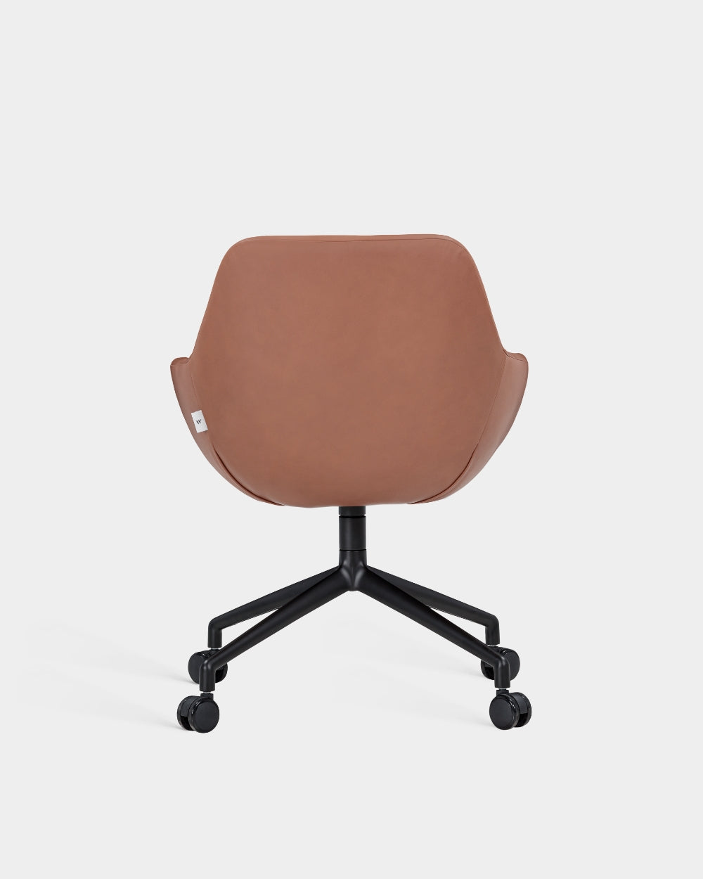 Sinum Swivel Arm Chair with Castors - Cognac Parma Leather