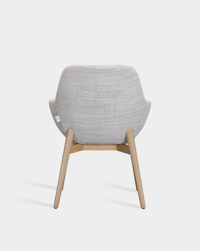 Sinum Arm Chair with Wooden Base - Light Oak - Grey-Tivoli 02