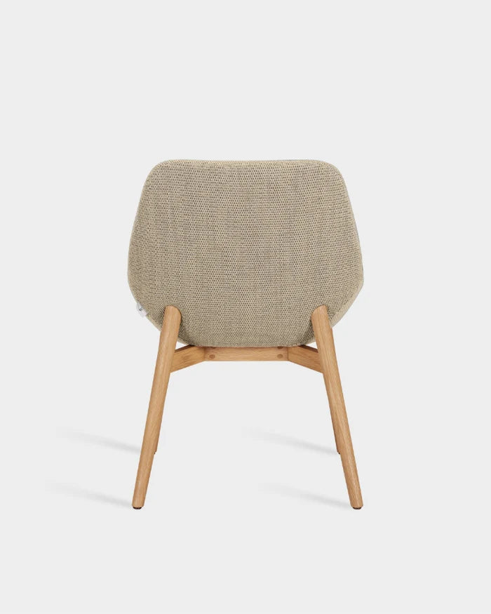 Sinum Dining Chair with Wooden Base - Stone Beige-Turn 04