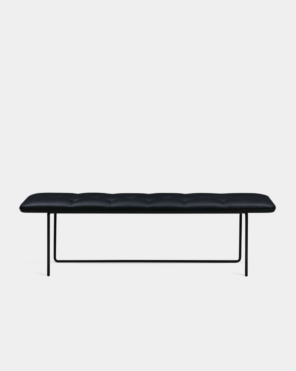 Tip Toe Bench - Large - Black Parma Leather