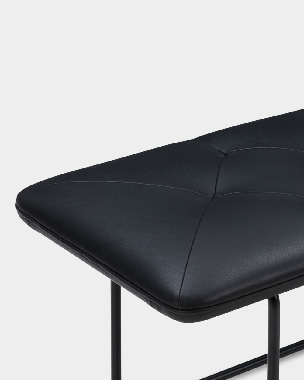 Tip Toe Bench - Large - Black Parma Leather