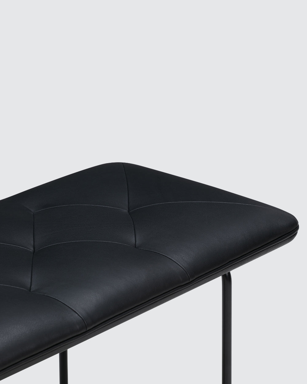 Tip Toe Bench - Large - Black Parma Leather