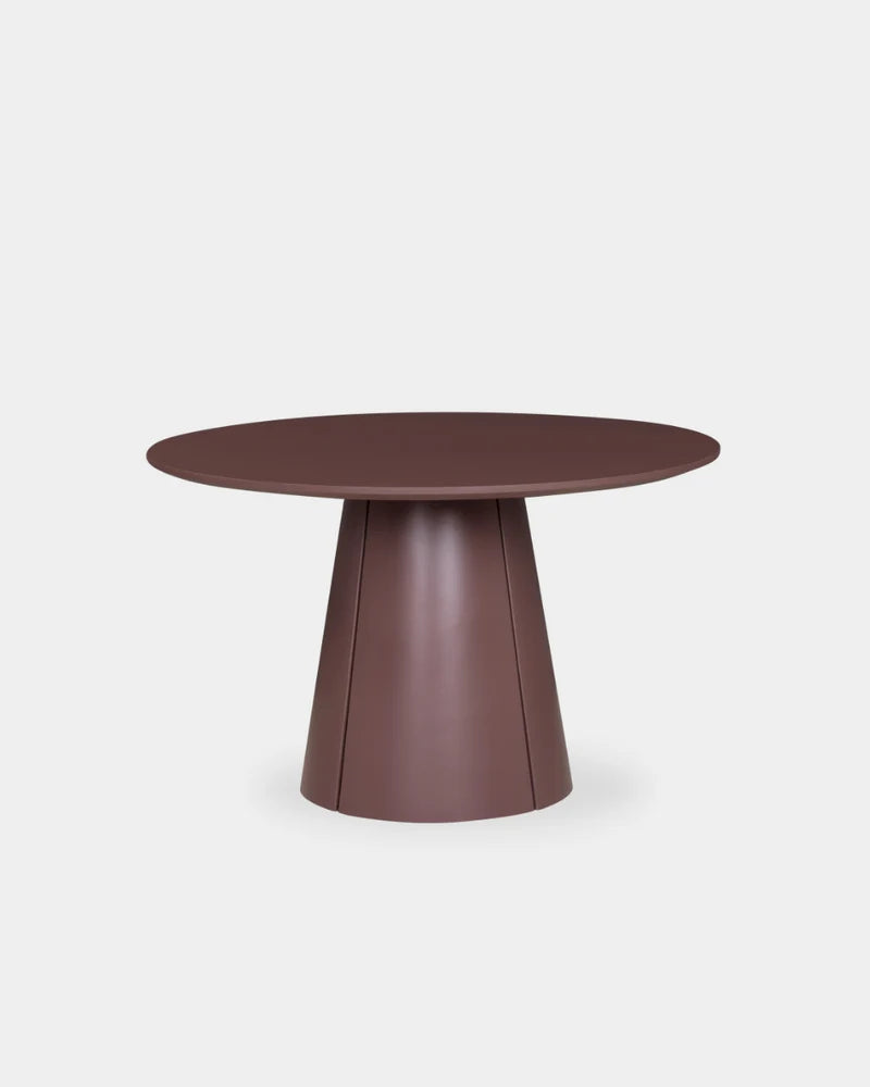 Trim Round Dining Table - 1200mm - Burgundy
