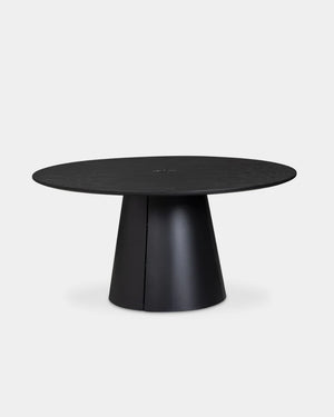 Trim Round Dining Table - 1500mm - Black Oak
