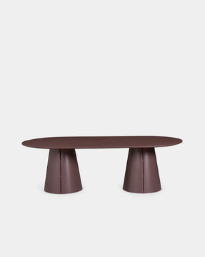 Trim Rectangular Dining Table - 2400mm - Burgundy