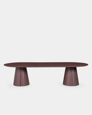 Trim Rectangular Dining Table - 3000mm - Burgundy