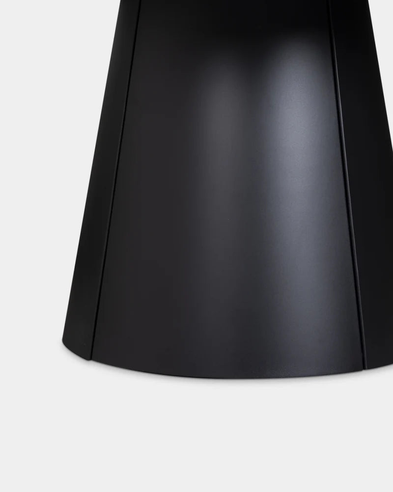 Trim Round Dining Table - 1500mm - Black Oak with Power Plug