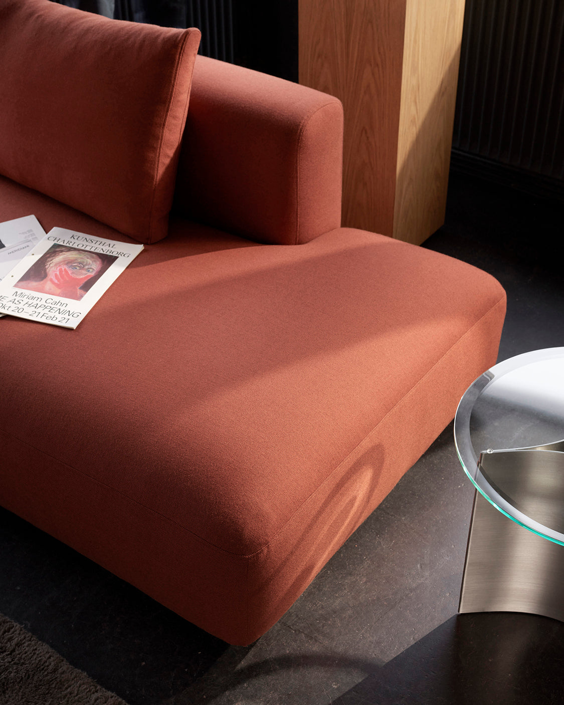 Arc Table - 500mm - Brushed Steel